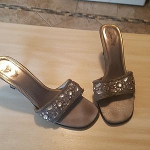 Silver slingbacks open toe